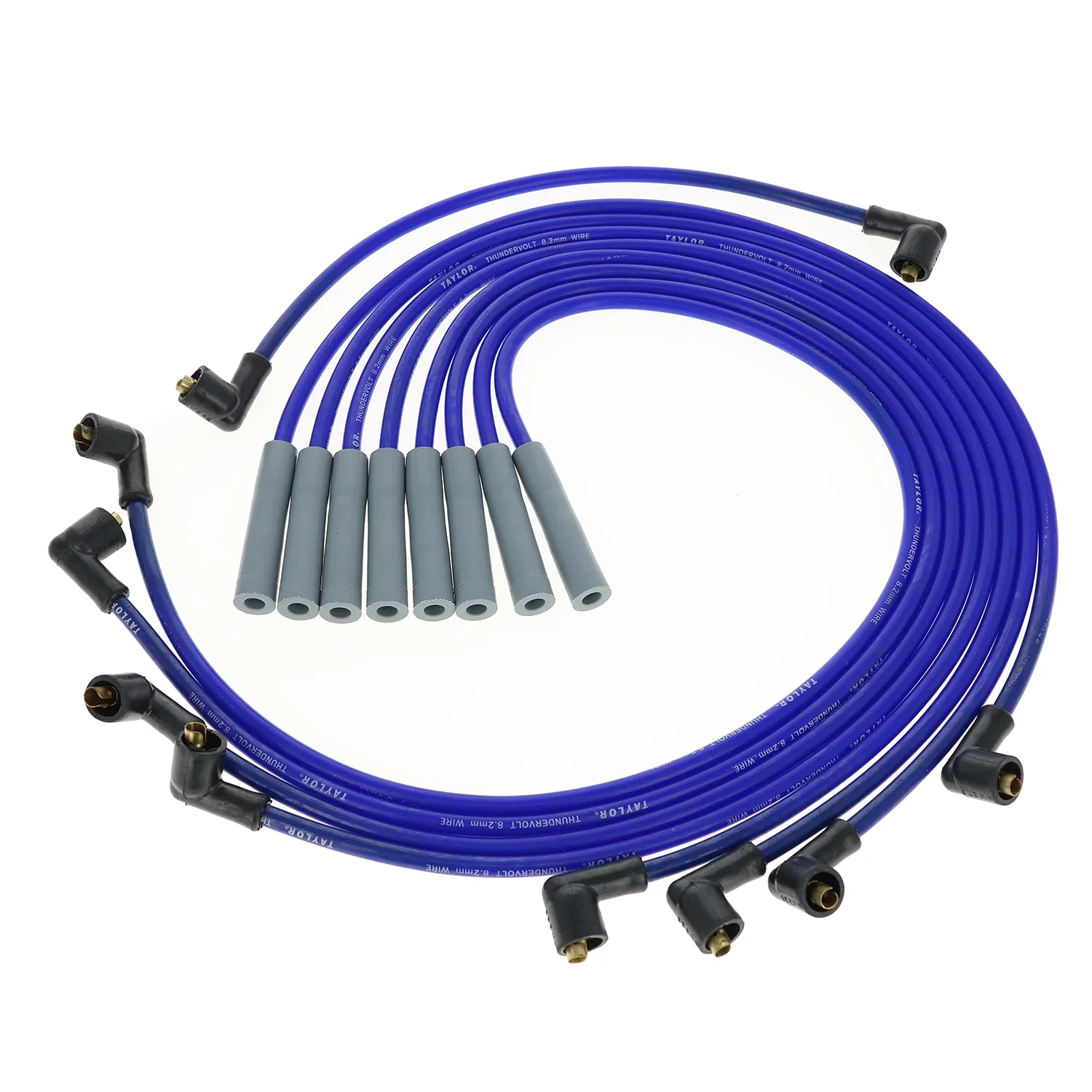 Spark Plug Wire Set Universal 8.2mm Silicone Thundervolt 40 ohm_ft Blue 84661